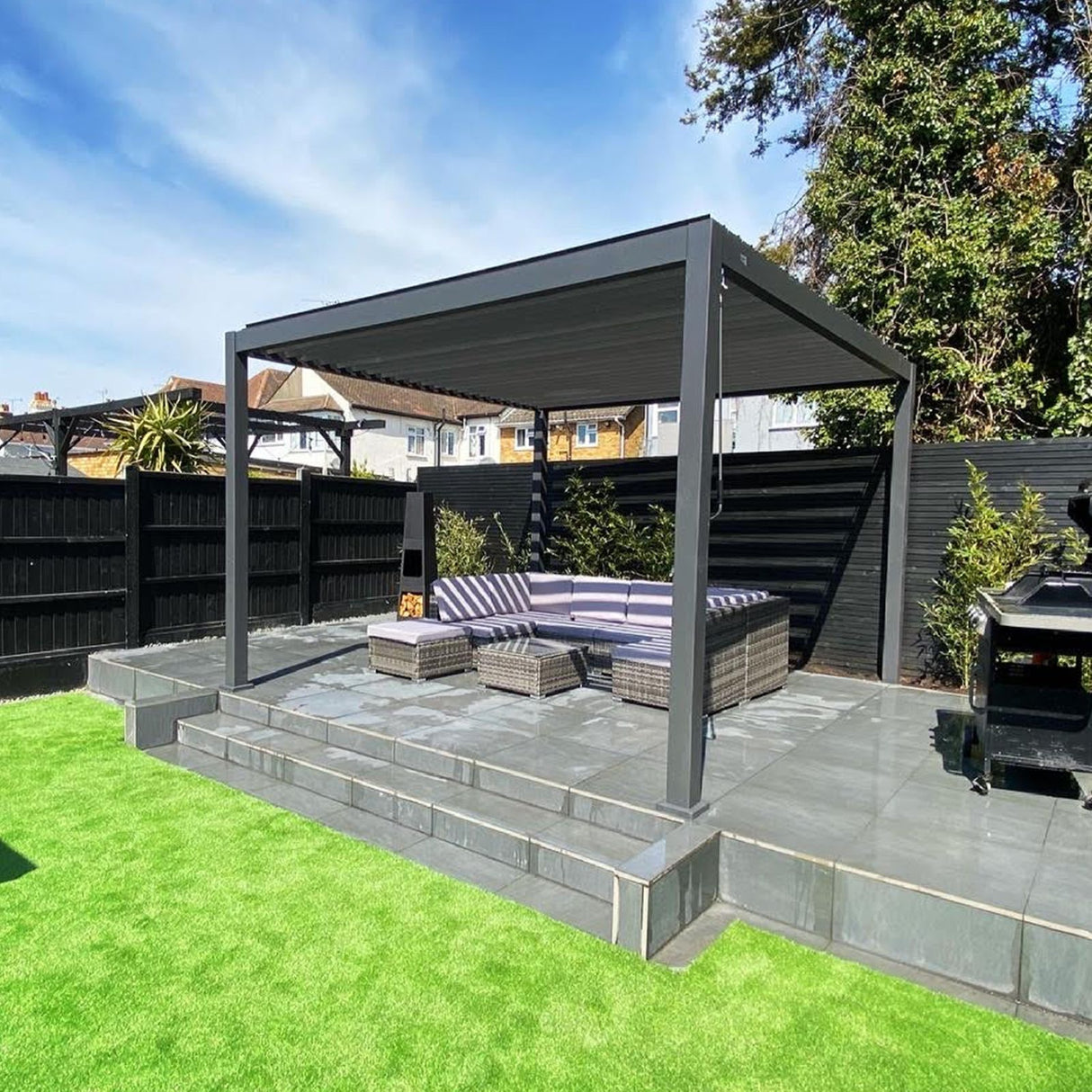 3.6M Square Titan Aluminium Pergola
