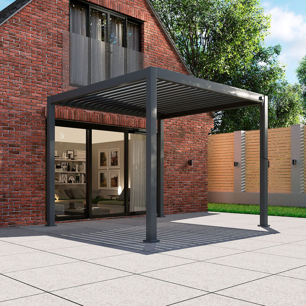 3.6M Square Titan Aluminium Pergola