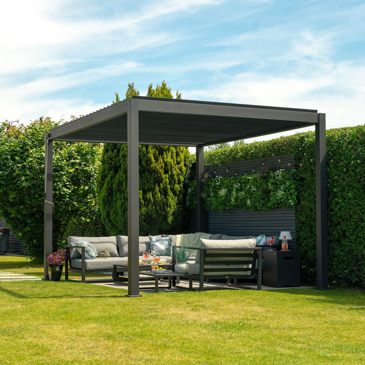 3M Square Titan Aluminium Pergola