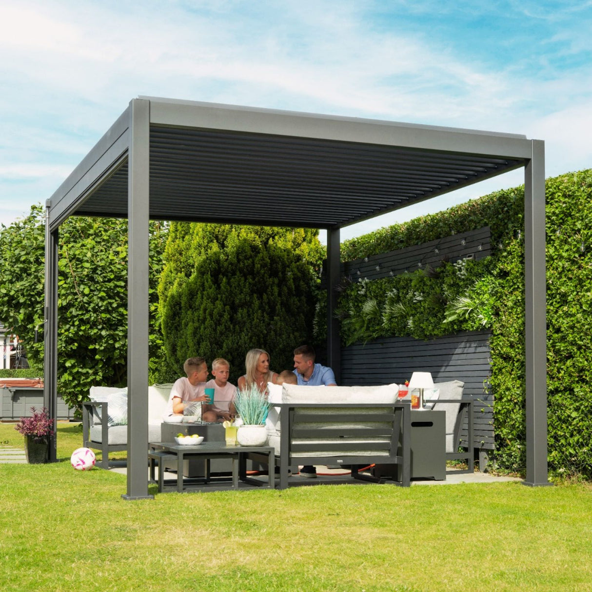 3M Square Titan Aluminium Pergola