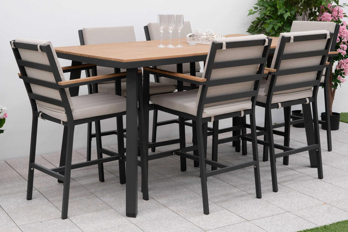 Heidi 6 Seat High Rectangle Dining & Bar Set