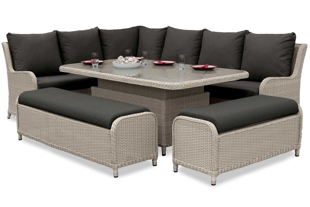 Avery Deluxe Left Hand Corner Sofa with Rising Table