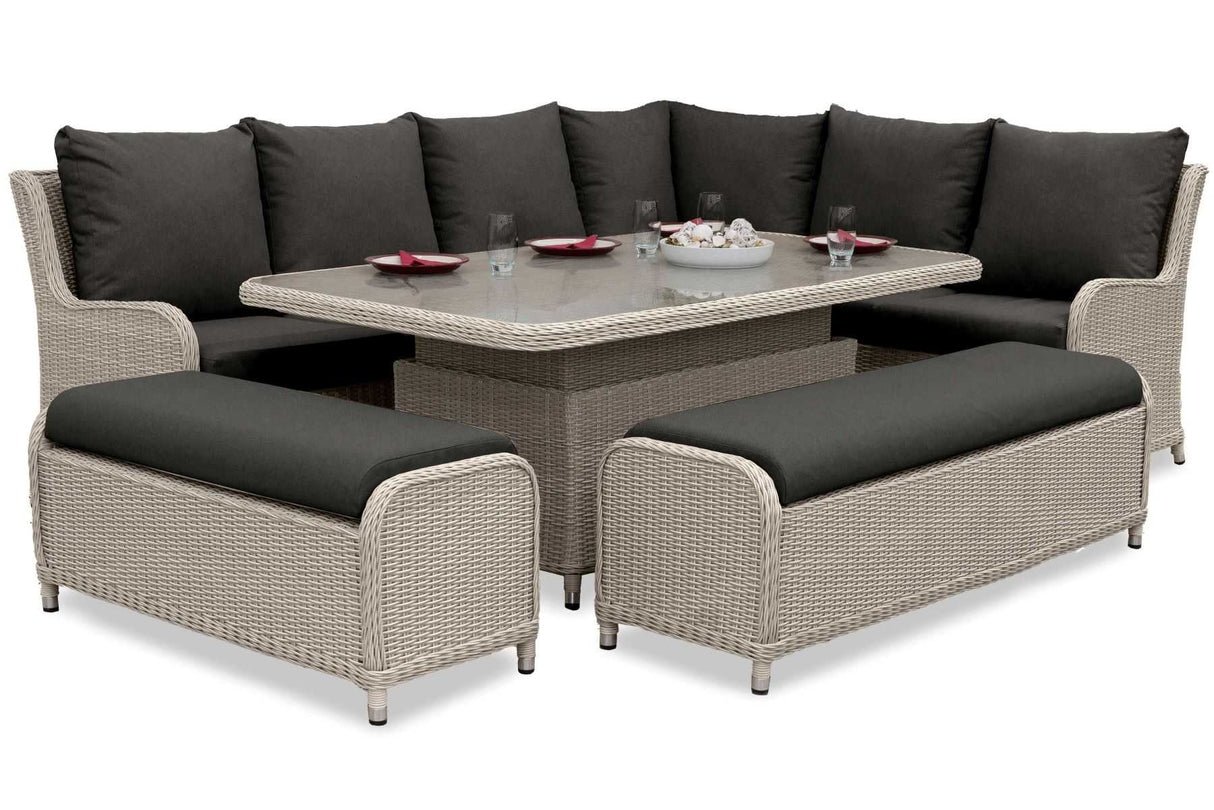 Avery Deluxe Right Hand Corner Sofa with Rising Table
