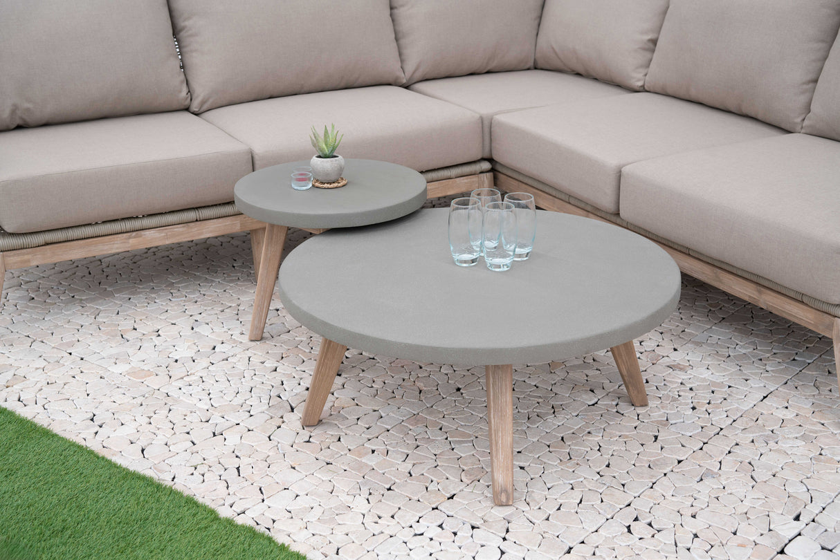 Summer Corner Sofa with Round Tables