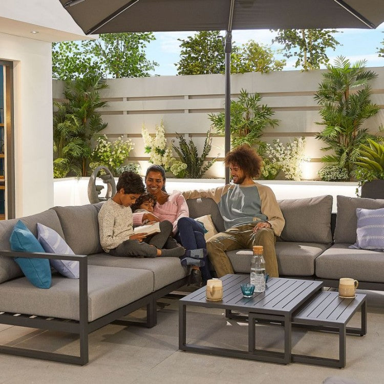 Alessandria aluminium corner sofa set discount