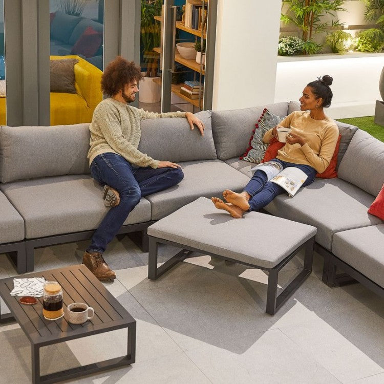 NOVA Alessandria Modular Corner Sofa Set with Foot Stool and Coffee Table