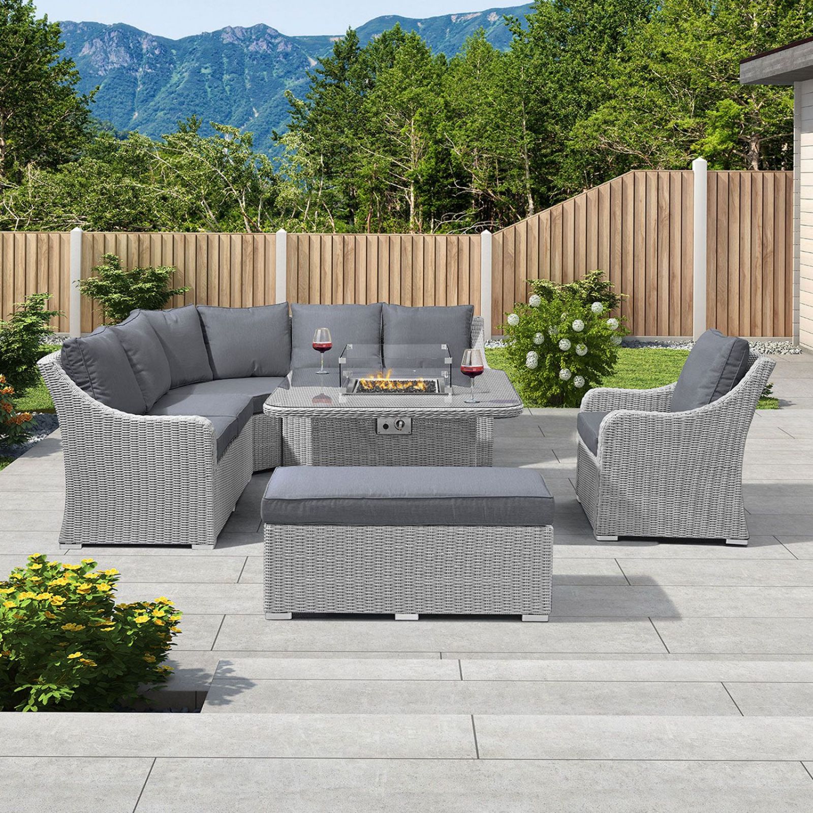 Harper modular deals rattan sofa set